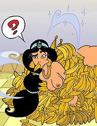 Hot princesse Jasmine couvert de sperme