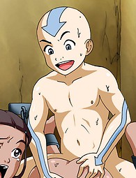 Ash makes it with May, Ty Lee tries to make love with Katara, exposing her cunt, Aang fucks tied and chained Katara